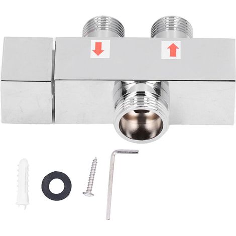 Shower Diverter, G1/2in Diverter Valve, Kitchen/Home, Rustproof Brass (1/5)