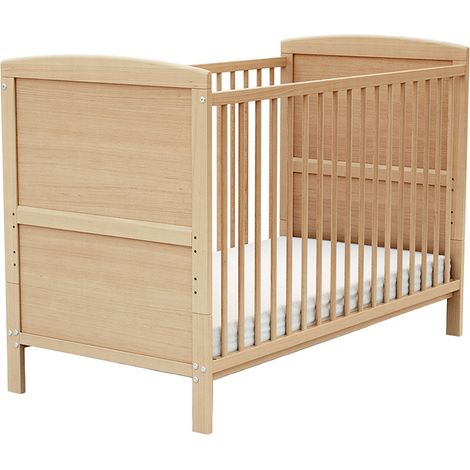 Les Tendances – Lit évolutif bébé LUNA 60 x 120 cm – Structure en hêtre massif – Sommier réglable en hauteur – Transformable en lit junior (1/5)