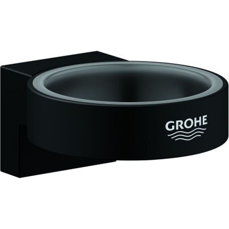 GROHE Soporte Selection 41217 para dispensador de jabón/vidrio phantom black, 41217KF0