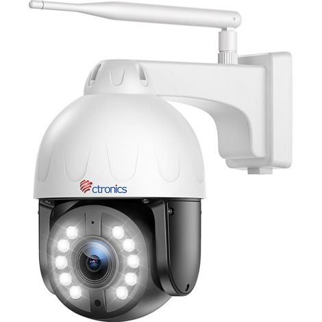 Ctronics 4K 8MP 5X Zoom Optique Caméra Surveillance WiFi Extérieure, Caméra IP WiFi 2,4/5 GHz Détection Humain/Véhicule/Animaux Suivi Auto Vision Nocturne Couleur 50m Audio Bidirectionnel Métal/Cloud (1/5)