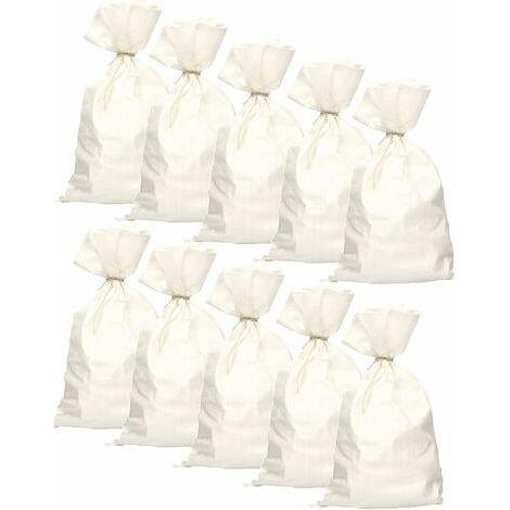 Lot de 10 sacs en tissu PP 65 x 105 cm – Charge lourde jusqu'à 50 kg – Pour déchets de chantiers et matériaux organiques-NANOTEH (1/4)