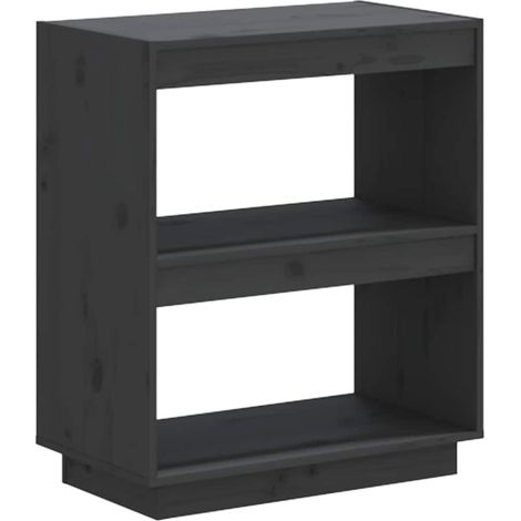 Maison Exclusive - Bücherregal Grau 60x35x71 cm Massivholz Kiefer