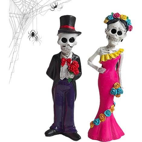 Décoration d'Halloween en résine, décoration sur le thème d'Halloween, décoration saisonnière Charmantes statues décoratives pour décoration d'intérieur Idéal pour la décoration saisonnière