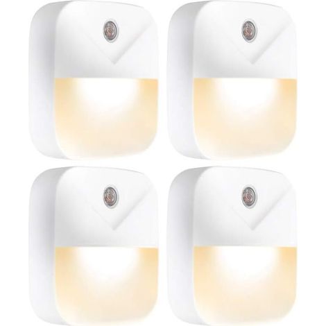Night Light LED Night Lights Plug Into Wall - Super Smart Dusk to Dawn Sensor Activated, Automated On & Off, Used for Kitchen, Bathroom, Home Improvement, Bedroom – 4 pcs (1/5)