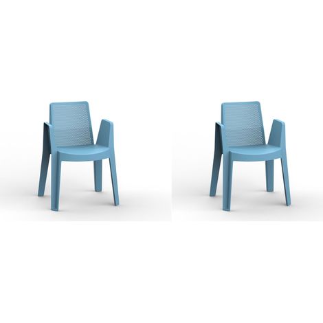 garbar PLAY Fauteuil Intérieur, Extérieur Set 2 Bleu Rétro
