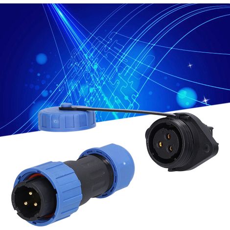 Connecteur d'alimentation étanche 3 broches mâle/femelle pour ordinateurs, 250V 10A (1/5)