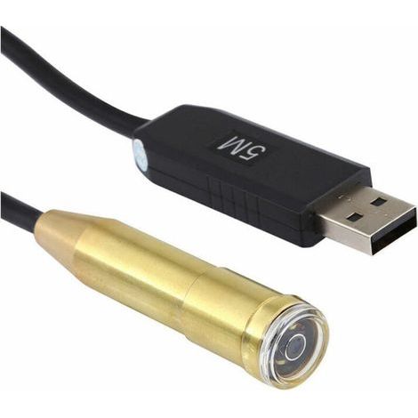 Endoscope industriel 15m d'USB d'endoscope de canalisation de lentille imperméable de cuivre de 14,5 mm (1/3)