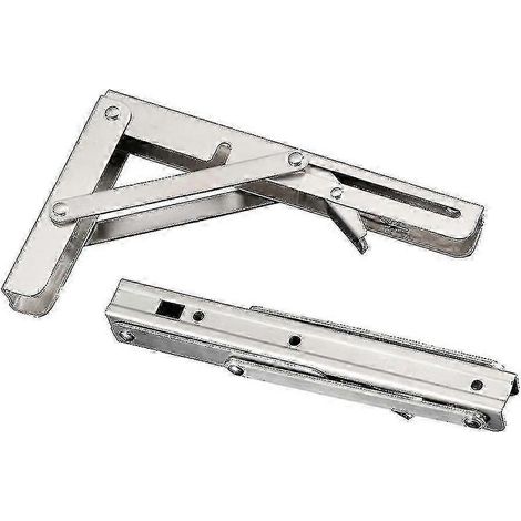 Support de table pliant (25 cm) - 2 pièces en acier inoxydable, capacité de charge 200 kg - AquaForge (1/4)