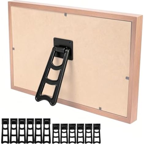 Supports adhésifs pour cadres photo, lot de 12, grands et petits, chevalets de table pour cadres de 5 à 12 pouces (1/5)
