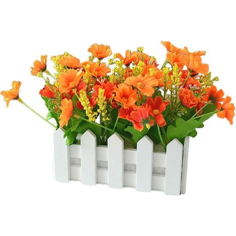 Plantes artificielles en pot, fleurs artificielles jaunes et blanches-Online Store (1/5)