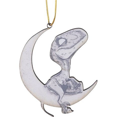 Guirlande De Noël - Décoration En Bois Pour Extérieur - Pendentif Lune Assise Avec Animaux - 8,5 X 8,5 Cm - 1 Pièce (1/5)