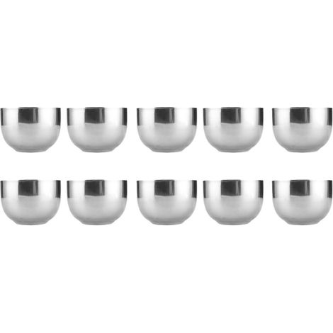 Lot de 10 gobelets à eau épais à double paroi en acier inoxydable 304 pour enfants, accessoire de cuisine (1/5)