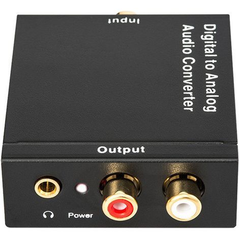Digital-Analog-Audiowandler – Optische und koaxiale SPDIF-Eingänge – Stereo-L/R-Analogausgänge (1/5)