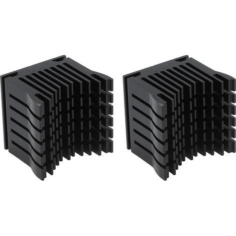 Dissipateur thermique en aluminium pour imprimante 3D, carte mère, pont sud-nord, Chipset, refroidissement unique, noir, 2 pièces (1/5)