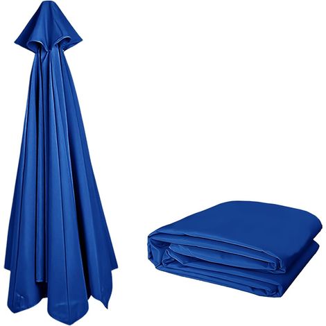 3.50M Rechange pour parasol de patio en extérieur Remplacement robuste pour parapluie de marché Toile de parasol pour 8 baleines Protection UV et imperméable auvent de rechange Seulement (1/5)