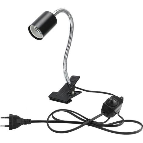 360 degrés rotatif température réglable tortue lézard poisson reptile lampes thermiques pince de base support à pince support d'éclairage prise ue 220V (1/5)