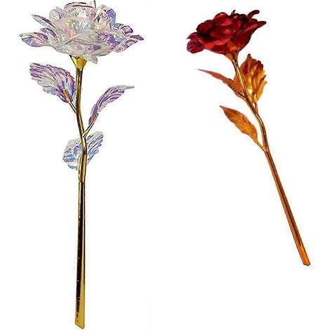 Weiße Rosen in verschiedenen Farben, künstliche rote Rosen, ein kleines Geschenk zum chinesischen Valentinstag (1/5)