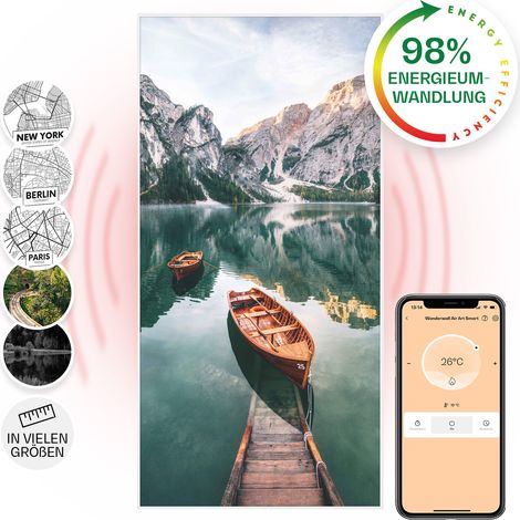Wonderwall Air Art Smart Infrared Heating Lake Vertical 60x120cm 700W