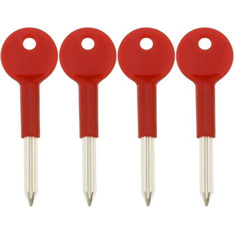 pair Aiperq Clés de boulon de support de sécurité pour serrures de porte et de fenêtre, clé étoile de rechange de 8cm de longueur, quincaillerie de porte et fenêtre en alliage de Zinc