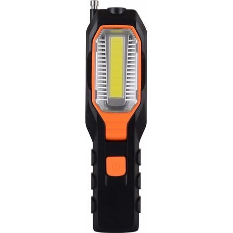 Lampe d'inspection LED avec crochet rotatif et aimant COB Lampe de poche 4 modes d'éclairage pour garage, grenier, camping, utilisation d'urgence (1/4)