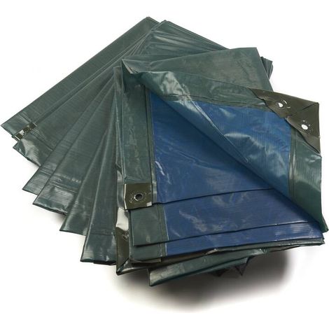 Abdeckplane, grün/blau, extrem stark 150 g/m², 2 x 3 m (1/3)