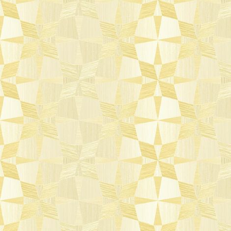 Wallquest Villa Apex Geometric Ochre Wallpaper Acrylic Coated Feature Wall (1/4)