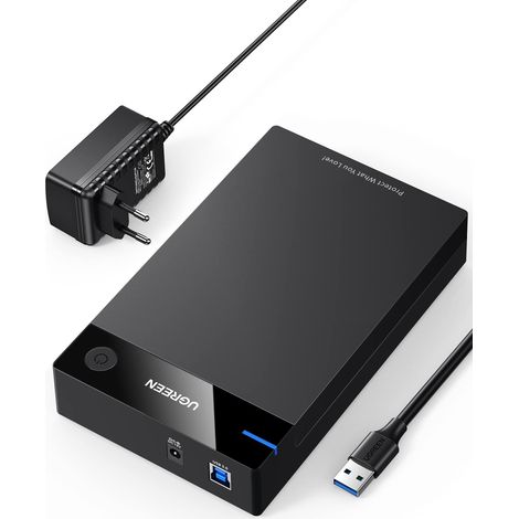 Boîtier Disque Dur 3,5 SATA Disque Dur 3,5 2,5 Pouces HDD SSD 5Gbps (1/5)