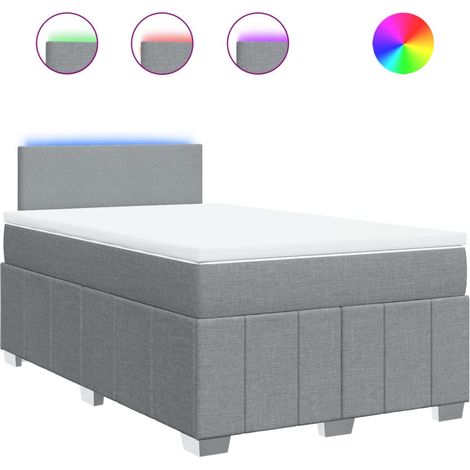 Maison Exclusive - Boxspringbett mit Matratze Hellgrau 120x200 cm (1/5)