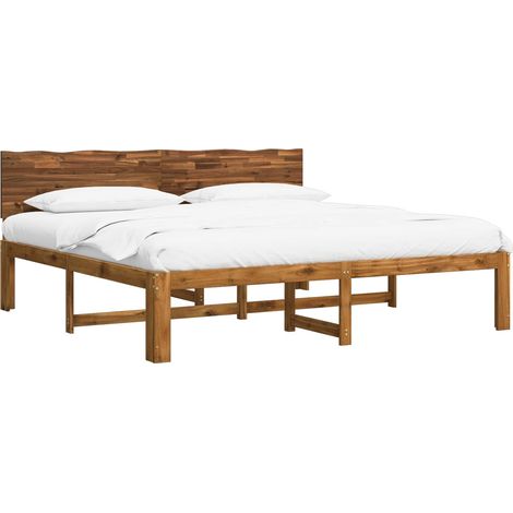 Letto matrimoniale con testiera ROSTOCK Naturale 180 x 200 cm vidaXL (1/5)