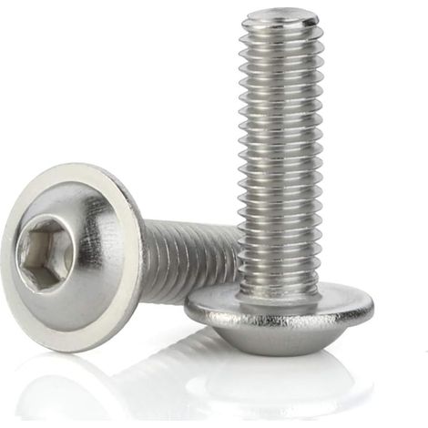 M4-0.7 x 8mm Socket Head Cap Screws, 18-8 (304) Stainless Steel, Full Thread, Allen Socket Drive, 50 Pieces (1/5)