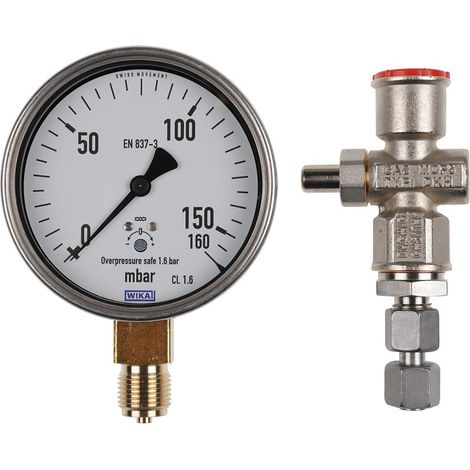 Manometer 0 bis 160 mbar am DMV angebaut mit GW..A6/1 zusätzlich - 15133626962 von Weishaupt
