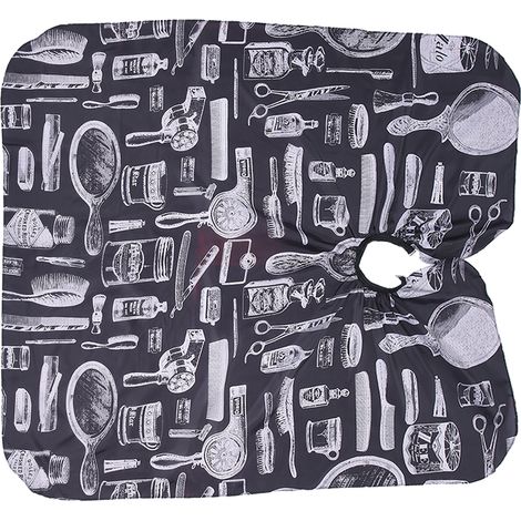 Cape de coiffure professionnelle + brosse à shampooing, tablier de barbier avec pince, ensemble outil coupe-cheveux (cape imperméable + brosse lavage) (1/5)