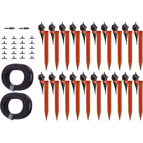 Kit jardin arrosage régulé avec goutteurs sur pied 20 goutteurs (1/5)