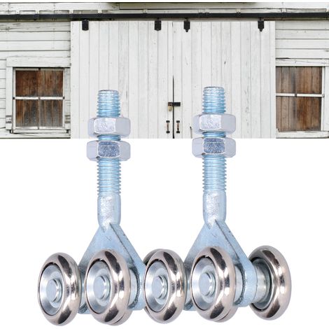 2 Roues à Galets pour Portes Coulissantes en Verre, Accessoire de Montage pour Portes de Grange, Diamètre 35mm, Lot de 2 Pièces