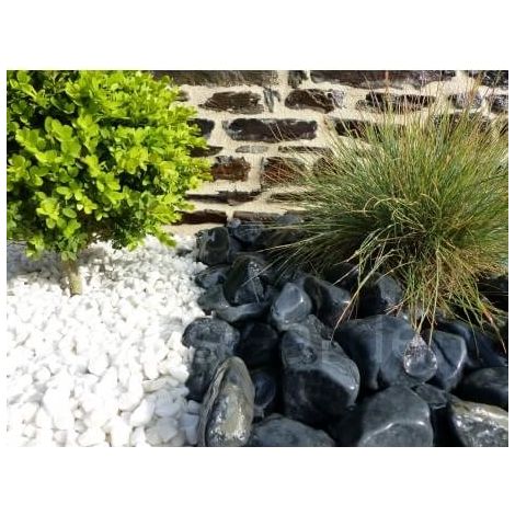 Gravier Blanc Brillant 8-12 Pack de 25 M² - 50 sacs - 1000 kg