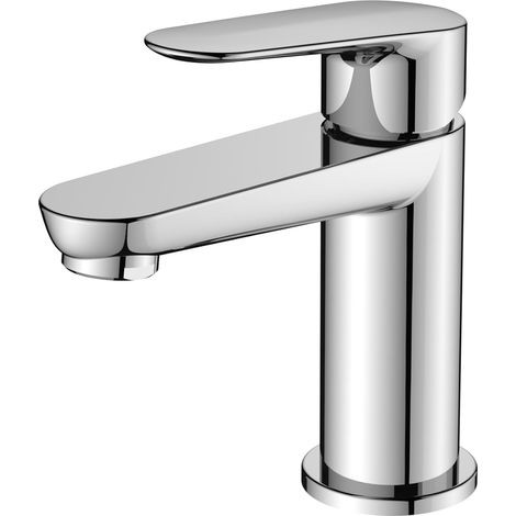 Grifo de baño, mezclador de lavabo moderno, de latón, duradero y ahorrador de agua, cromado. (1/5)