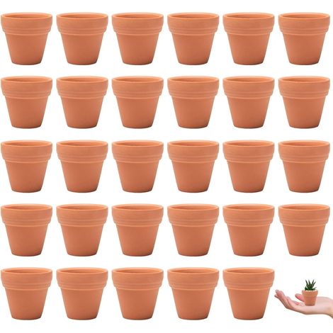 30Pièce 3.5x3cm Petite Terre Cuite Pots avec Trou de Drainage Mini Pot de Fleur en Céramique, Pot de Fleur Terre Cuite , pour Cactus Intérieur Extérieur Plantes Maison Succulentes (1/5)
