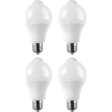 Lot de 4 ampoules LED E27 avec détecteur de mouvement PIR 9W [BR]yux (1/5)