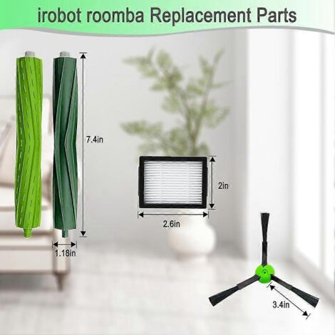 NALOOKAMIC Pièces détachées pour aspirateurs iRobot Roomba séries I8, I8+, I7, I7+, I6, I6+, I4, I3, I3+ Plus, J7, E5, E6 et E7 (I, E et J) : brosses, filtres et autres. (1/4)