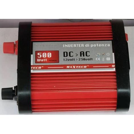 MaxTech - Inverter Di Potenza Da 12 V A 230 V Tensione 500 Watt Per Camper Auto Hb500-12v -