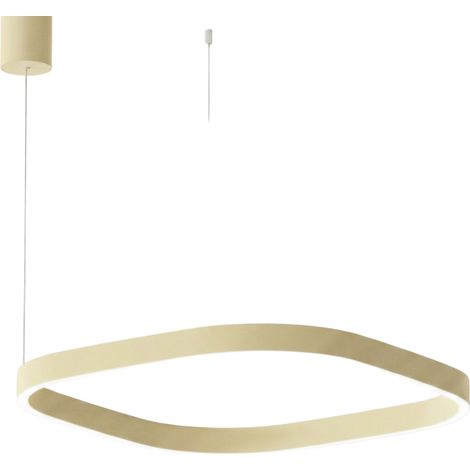 Lampada a Sospensione Criseide S/1P Q - Led 60W 3000K 4300lm in Alluminio Beige - Biemissione Dimmerabile Taglio di Fase - Gealuce (1/3)