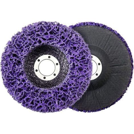 CSD Disques de Nettoyage, Disque Abrasif pour Meuleuse d’Angle 2 Pcs Disque de Nettoyage en Acier Inoxydable 115mm Disque de Nettoyage Abrasif CSD (1/5)