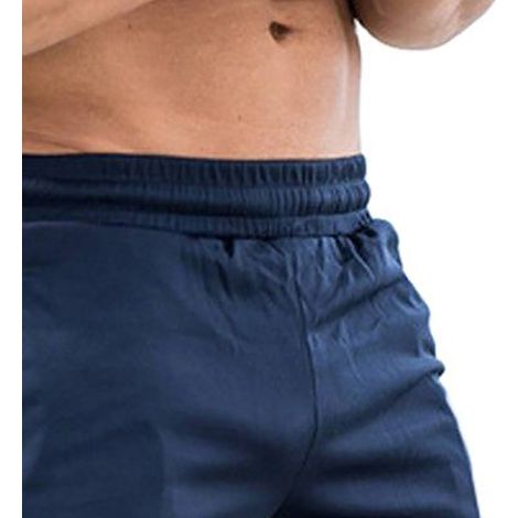 Sportshorts für Herren, schnelltrocknendes Mesh-Gewebe, Kordelzug, ideal für Fitness und Laufen, marineblau, Größe M. (1/4)