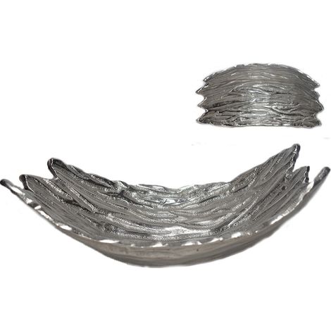 Piatto centro tavola di natale argento decorazioni addobbi natalizi da casa ottima idea regalo per le festività (1/5)