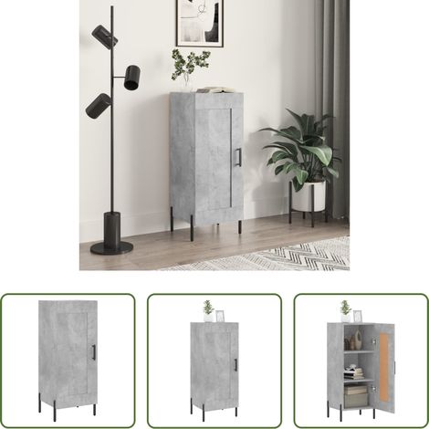 Holzwerkstoff - Sideboard Betongrau 34,5x34x90 cm Holzwerkstoff (1/5)