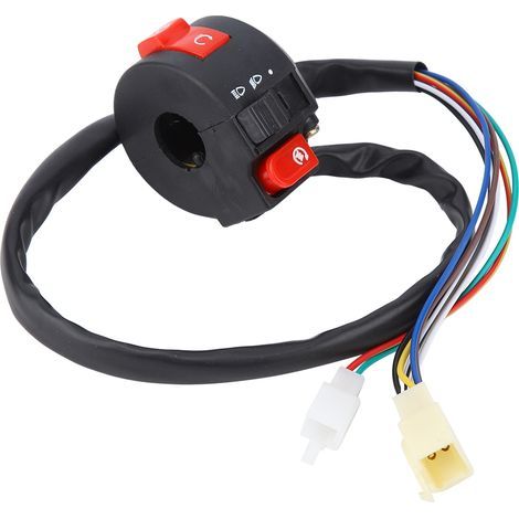 Start Switch, 22MM Moto Allumage Kill Start Switch Moteur Bouton-poussoir ON-OFF Switch Moto ATV 50cc-110cc (1/5)