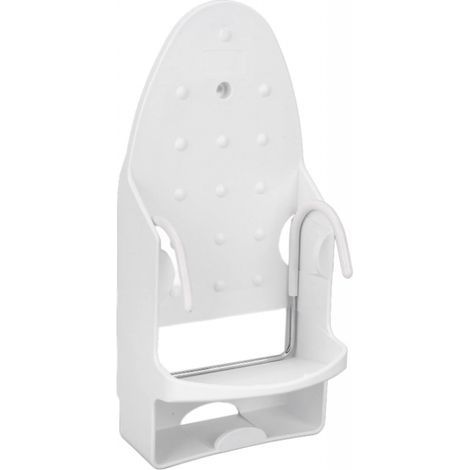 2-in-1 Wall-Mounted Iron Rack, Heat Resistant, Space-Saving, Dry Cleaning Ironing Board Hanger, Large Carrying Case for Laundry Room (White) (1/5)