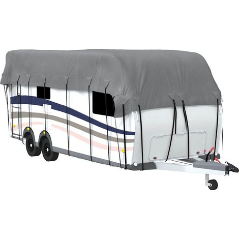 Housse de toit de caravane gris 800x300 cm tissu non tissé
