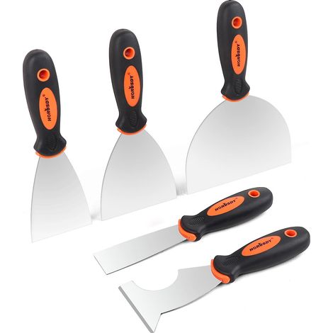 Ensemble de 5 spatules et couteau à mastic en acier inoxydable (1/5)