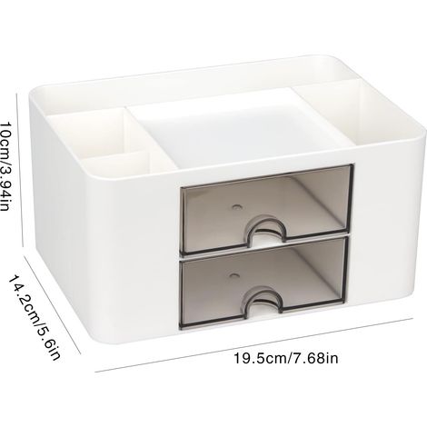 BEBUSINGOTO Schreibtisch-Organizer, Schreibwaren-Organizer, Stifthalter, Schreibtisch-Bleistifthalter, Schreibtisch-Aufbewahrungsbox für Schule, Büro und Klassenzimmer (weiß)